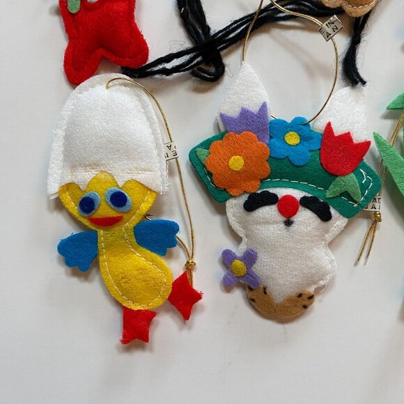 Felt Brooches or Christmas Ornaments LOT Made in Japan Cute Animals - Picture 2 of 7
